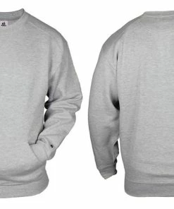 Badger Adult Fleece Pocket Crew