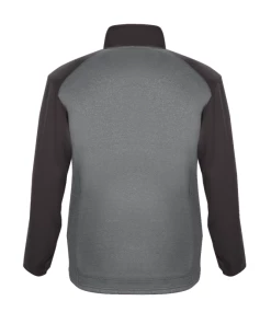 Badger Sport Heather Tonal Fleece 1/4 Zip Fleece Hood 7 Badger Sport Heather Tonal Fleece 1/4 Zip Fleece Hood -Schutt Sales Store 1485 Back