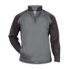 Badger Sport Heather Tonal Fleece 1/4 Zip Fleece Hood 2 Badger Sport Heather Tonal Fleece 1/4 Zip Fleece Hood -Schutt Sales Store 1485 Steel