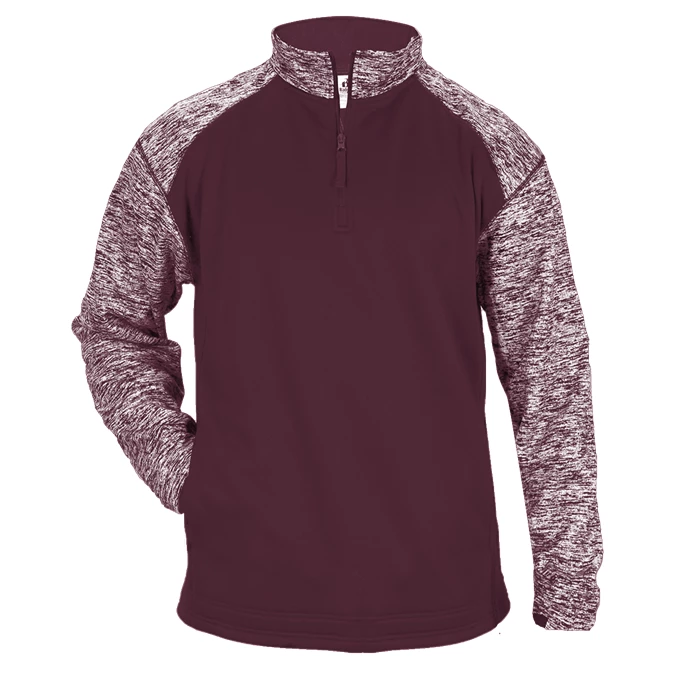 Badger Mens Blend Sport Fleece 1/4 Zip Fleece Pullover 3 Badger Mens Blend Sport Fleece 1/4 Zip Fleece Pullover