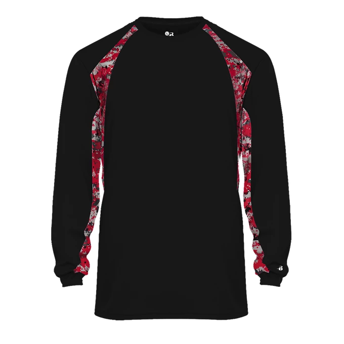 Badger Mens Digital Camo Hook Long Sleeve T-Shirt 3 Badger Mens Digital Camo Hook Long Sleeve T-Shirt