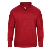 Badger Womens Tonal Blend Quarter-Zip Pullover Jacket 2 Badger Womens Tonal Blend Quarter-Zip Pullover Jacket -Schutt Sales Store 4172 Red