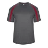 Badger Mens Fusion Performance Short Sleeve Tee 1 Badger Mens Fusion Performance Short Sleeve Tee -Schutt Sales Store 4340 Carbon20red
