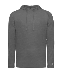Badger Mens Tri-Blend Surplice Hood Tee