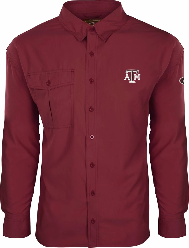 Drake Texas A&M L/S Flyewight Shirt 3 Drake Texas A&M L/S Flyewight Shirt