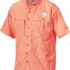 Drake Clemson Plaid Wingshooter's Shirt Short Sleeve 2 Drake Clemson Plaid Wingshooter's Shirt Short Sleeve -Schutt Sales Store SD CLM 2670