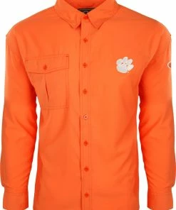 Drake Clemson L/S Flyewight Shirt