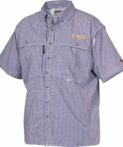 Drake LSU Plaid Wingshooter's Shirt Short Sleeve