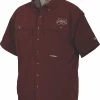 Drake Mississippi State Cotton Wingshooter's Shirt Short Sleeve 1 Drake Mississippi State Cotton Wingshooter's Shirt Short Sleeve -Schutt Sales Store SD MSU 1001 Maroon