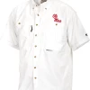 Drake Ole Miss Cotton Wingshooter's Shirt Short Sleeve 2 Drake Ole Miss Cotton Wingshooter's Shirt Short Sleeve -Schutt Sales Store SD OLM 1001