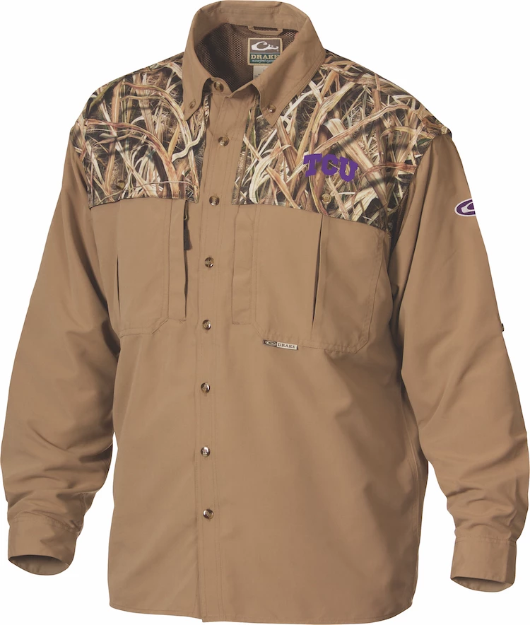 Drake TCU Wingshooter's Shirt Long Sleeve 3 Drake TCU Wingshooter's Shirt Long Sleeve