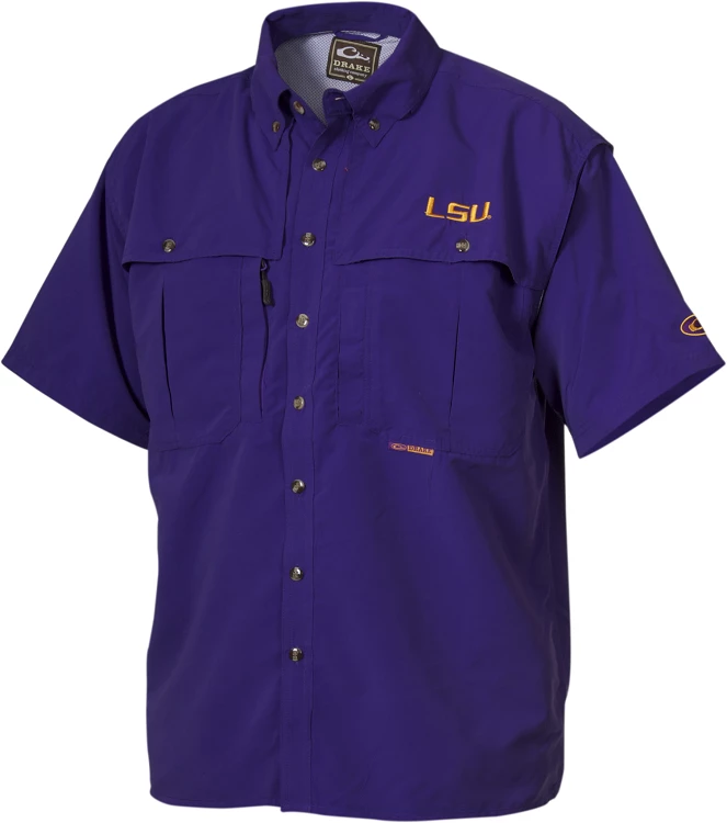 Drake LSU Vented Short Sleeve Wingshooter's Shirt 3 Drake LSU Vented Short Sleeve Wingshooter's Shirt