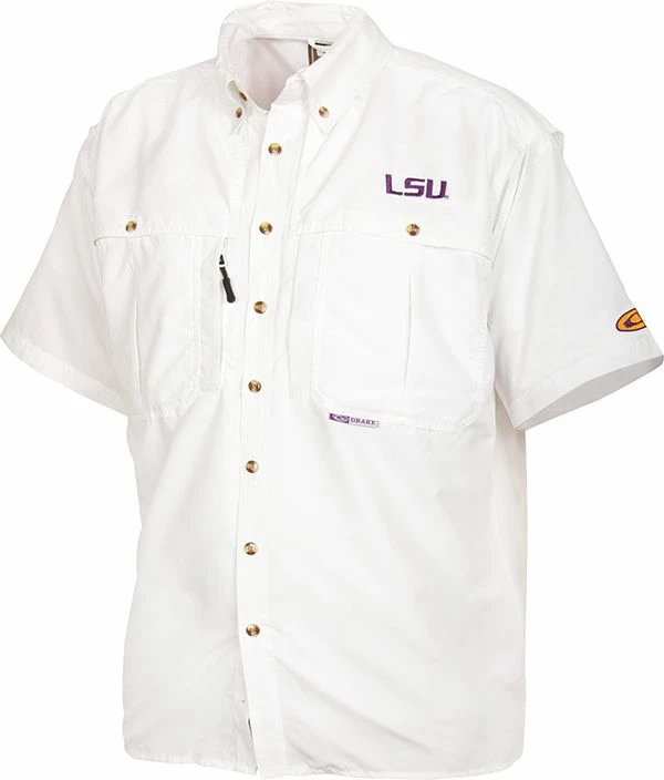 Drake LSU Vented Short Sleeve Wingshooter's Shirt 4 Drake LSU Vented Short Sleeve Wingshooter's Shirt - Image 2