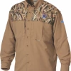 Drake University Of Memphis Two-Tone Long Sleeve Wingshooter's Shirt -Schutt Sales Store drake memphis tigers shirt sd mem 2610