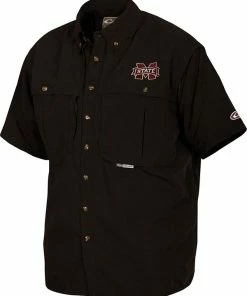 Drake Mississippi State Vented Short Sleeve Wingshooter's Shirt 9 Drake Mississippi State Vented Short Sleeve Wingshooter's Shirt -Schutt Sales Store drake mississippi state s s wingshooters shirt black