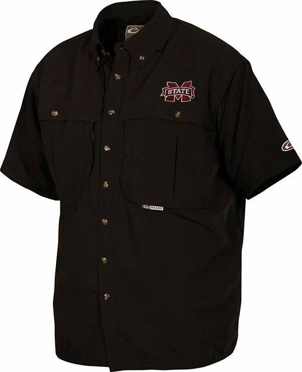 Drake Mississippi State Vented Short Sleeve Wingshooter's Shirt 6 Drake Mississippi State Vented Short Sleeve Wingshooter's Shirt - Image 4