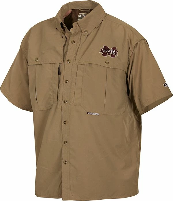 Drake Mississippi State Vented Short Sleeve Wingshooter's Shirt 5 Drake Mississippi State Vented Short Sleeve Wingshooter's Shirt - Image 3
