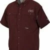 Drake Mississippi State Vented Short Sleeve Wingshooter's Shirt -Schutt Sales Store drake mississippi state s s wingshooters shirt maroon
