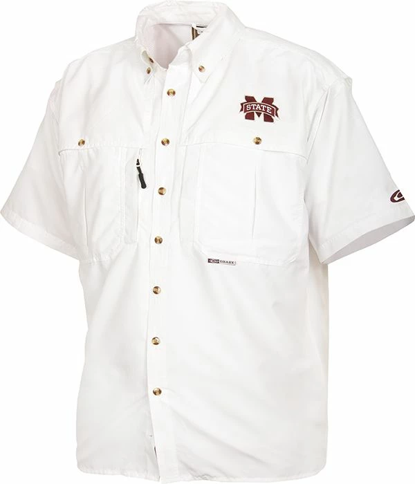 Drake Mississippi State Vented Short Sleeve Wingshooter's Shirt 4 Drake Mississippi State Vented Short Sleeve Wingshooter's Shirt - Image 2