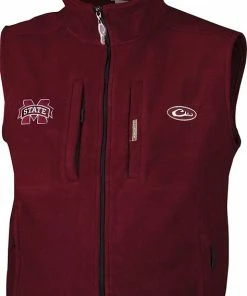 Drake Mississippi State Windproof Fleece Vest