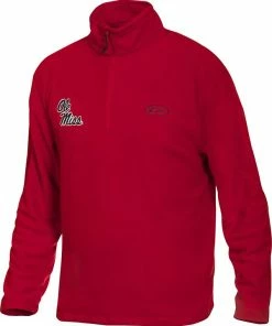 Drake Ole Miss Camp Fleece Pullover -Schutt Sales Store drake ole miss camp fleece pullover red