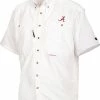 Drake Alabama Vented Short Sleeve Wingshooter's Shirt 1 Drake Alabama Vented Short Sleeve Wingshooter's Shirt -Schutt Sales Store drake univ of alabama s s wingshooters shirt white