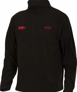 Drake Arkansas Camp Fleece Pullover 5 Drake Arkansas Camp Fleece Pullover -Schutt Sales Store drake univ of arkansas camp fleece pullover black