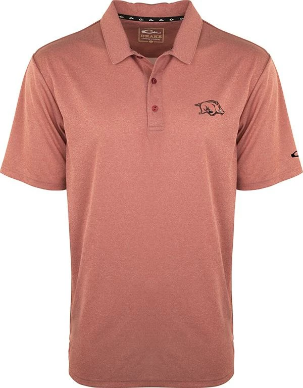 Drake Arkansas Vintage Heathered Polo 3 Drake Arkansas Vintage Heathered Polo